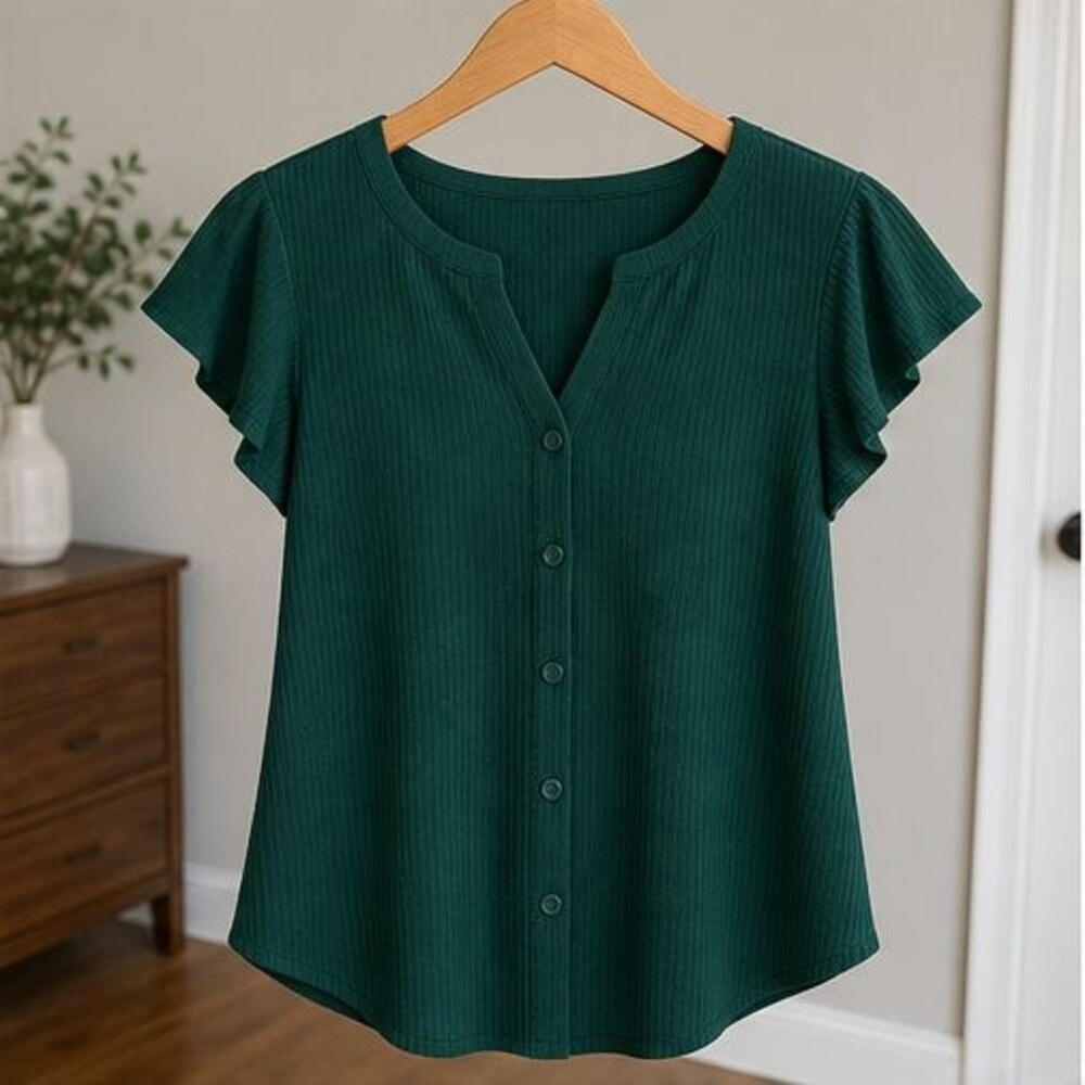 Emerald V Neck Top